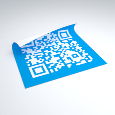 QR-Aufkleber-Drucker Mit Isoliertem QR-Code Stockfoto - Bild von frisch,  landwirtschaft: 161659562