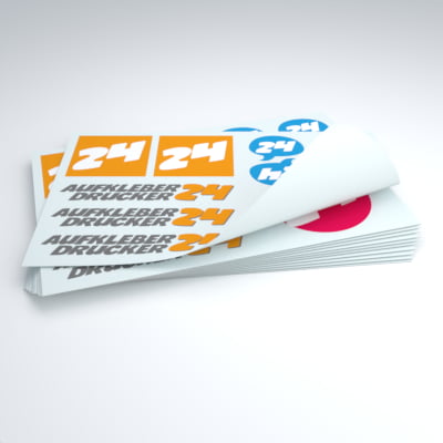 200 Stück 5x8cm Digitaldruck Aufkleber Wunschdruck drucken Folie Sticker Label 