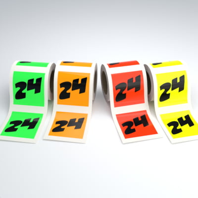 NEON Etiketten in Leuchtfarben