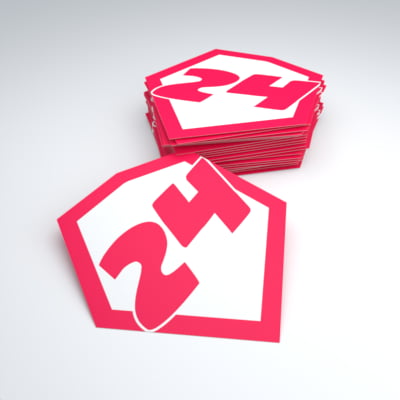 Extrem stark haftende Standardaufkleber